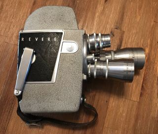 Revere 16mm Movie Camera Model 103 With 3 Lenses Work