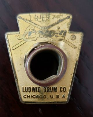 Vintage 60s Ludwig Small Keystone Chicago Badge For Snare Bass Floor Tom Drum