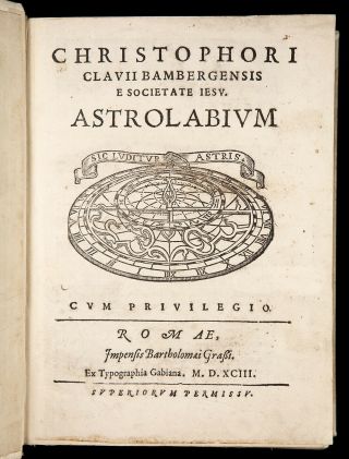 1593 CLAVIUS Astrolabium ASTROLABE Geometry ASTRONOMY Instrument JESUIT SCIENCE 2