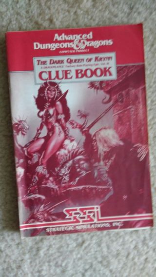Dark Queen Of Krynn Cluebook Ultra Rare Dungeons Dragons Tsr Ssi Vintage