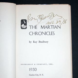 RAY BRADBURY - THE MARTIAN CHRONICLES 1st First Edition SIGNED Book 1950 RARE 4