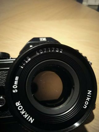 Vintage Nikon EM 35mm Film Camera w/ 50mm E Series Lens 6
