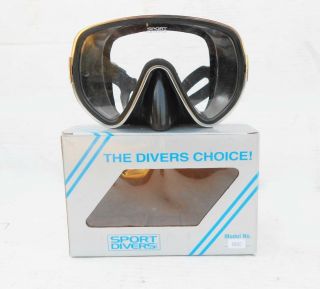 Vintage Style Black & Chrome Scuba Diving Mask -