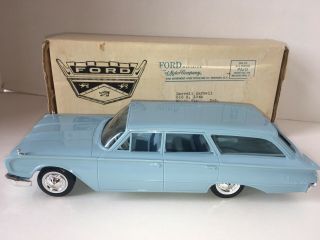Vtg Hubley 1960 Ford Country Sedan Station Wagon Model Plastic Car,  Promo,