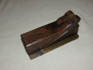 Vintage Wooden And Brass Double Side Rebate Plane Woodworking Tool Plane