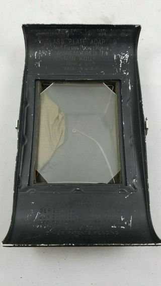Kodak No.  4 Folding Pocket Kodak Camera (Red Bellows) with Glass Plate Adapter 9