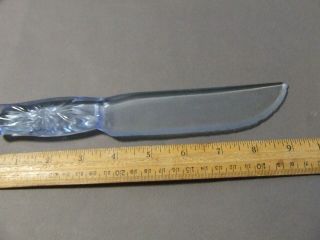 Vintage Glass Knife Blue Sunflower Dur - X Made In Usa