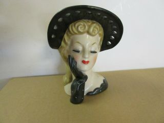 Vintage Lady Head Vase Napco Ware C569a