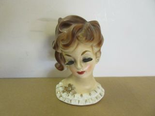 Vintage Lady Head Vase Napco Ware C5938