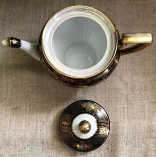 Vintage Noritake M Teapot Hand Painted Circa 1920s Gorgeous Vibrant Rich Colors 4