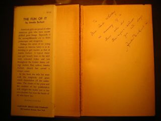 Amelia Earhart ' s book The Fun of It; signed by Amelia Earhart 7