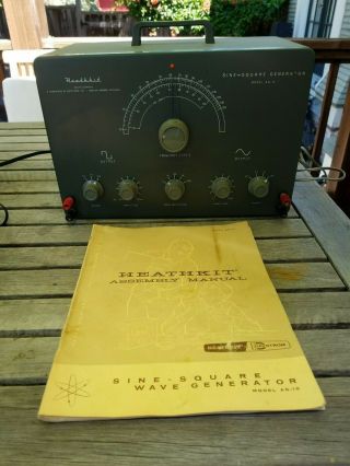 Vintage Heathkit Sine Square Generator Model Ag - 10 And Schematics