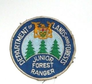Rare Vintage Ontario Department Of Lands And Forests Junior Forest Ranger Patch