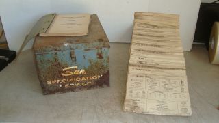 1967 - 1973 Sun Specification Service Sheet Box & Cards Chevy Ford Mopar Vintage