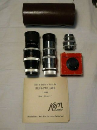 Bolex Paillard H16 16mm Camera 3 lenses inc Yvar 1:2.  8 filters case & more 2