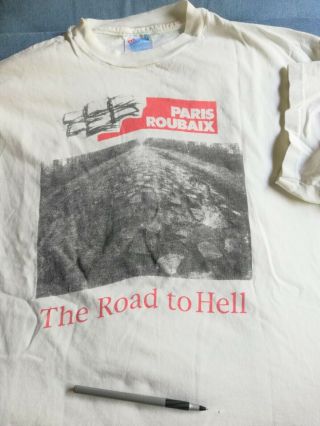 Paris Roubaix Famous Cycling Productions Vintage Single Stitch T Shirt Xl Cotto