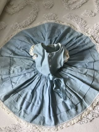 Vintage Madame Alexander Dress For The Kelly Doll Blue Full Circle Mid Century