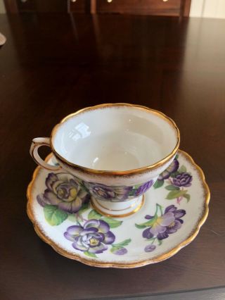Vintage Rosina Fine Bone China Tea Cup & Saucer Set Made In England