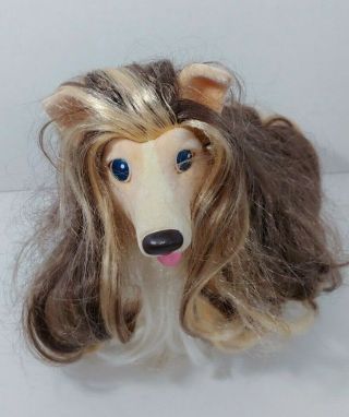 Hasbro Sweetie Pup Collie Dog Toy Figure Brush - Able Fur Hair 1989 Vintage Mlp