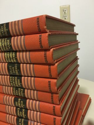 1949 Vintage Complete 14 Volume Set - Childcraft Children ' s Hardcover Orange 2