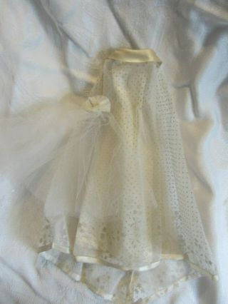 Rare Barbie Doll Wedding Wonder 1849 Gown / Dress W/ Veil Vintage 1960 