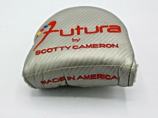 Vintage Silver Futura By Scotty Cameron Golf Mallet Headcover With Divot Tool