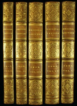 The Paston Letters 1787 - 1823 Fenn Letters 5 Vols 4to Wars Roses 1stnr