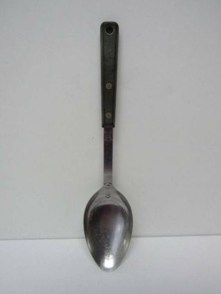 Vintage Ekco Stainless Forge Serving Spoon Measuring Wood Handle 12 " 1tsp 2 Tb