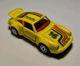 Vintage Majorette 209 1/57 Yellow Porsche 911 Turbo 930 Diecast Vhtf France