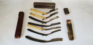 Selection Of Antique And Vintage Cutthroat Rasors