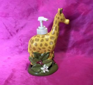 Vintage Giraffe 7 " Figure Liquid Soap Dispenser -