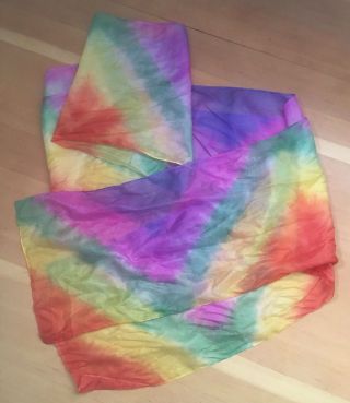 Vintage Abbott’s No.  632 12 Ft X 12 Inch Rainbow Streamer Silk Handkerchief