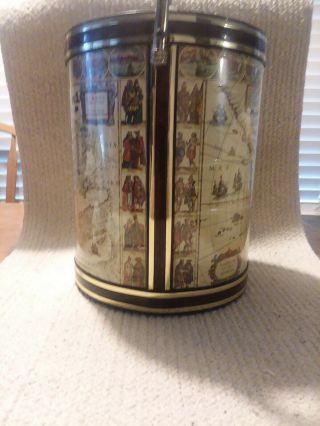Vintage Ice Bucket Old World Maps & Countries Collectible 4