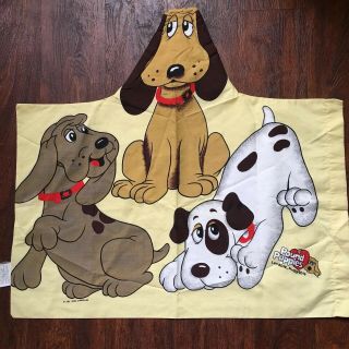 Vintage 1985 Pound Puppies Pillow Case Cover Tonka Fabric Dog Puppy