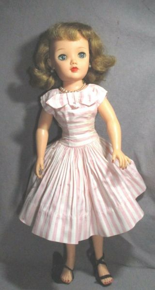 Vintage Ideal 18 " Miss Revlon - Pretty Blonde In Pink Outfit