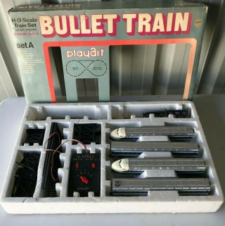 Vintage Playart Boxed Bullet Train Set - Ho/oo - Electric Boxed Set A