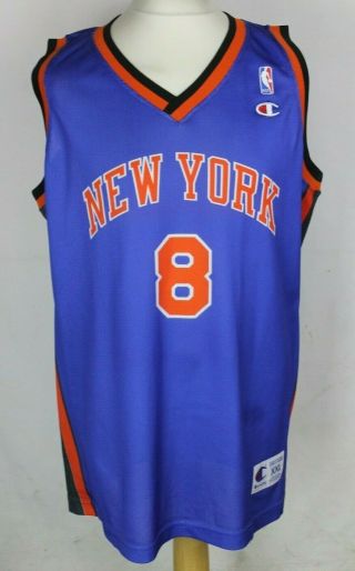 Sprewell 8 Vintage York Knicks Basketball Jersey Mens Xxl Champion Rare