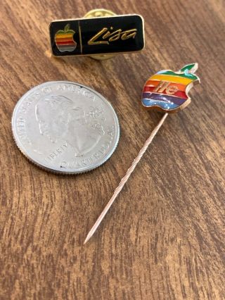 Vintage Apple Pins IIe Stick Pin And Lisa Lapel Pin 3