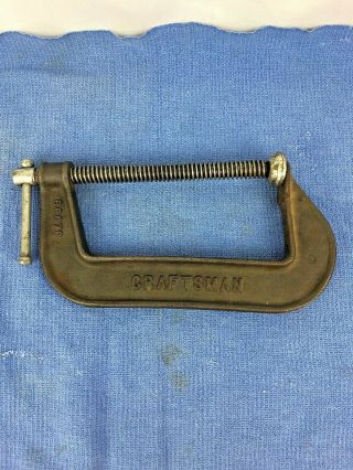 Vintage 6 " Craftsman Malleable C Clamp No 66676 Made In Usa