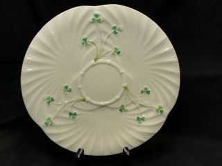 Vintage Scarce Belleek Porcelain Shamrock Plate 5th Mark 9 1/4 " W
