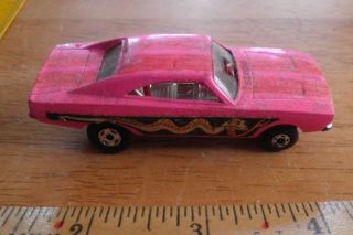 Matchbox No 10 Dodge Dragster Snake Hot Pink Vintage Slot Car