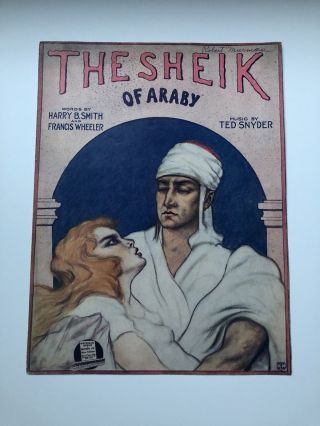 Sheik Of Araby Sheet Music Vintage 1921 Ted Snyder Harry B Smith Francis Wheeler