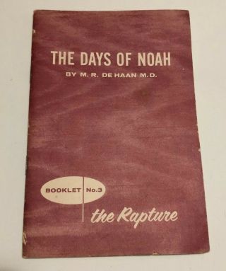The Days Of Noah 1963 Vintage Miniature Book By M.  R.  De Haan M.  D.  Rare