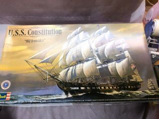 Revell Vintage 1974 Uss Constitution Old Ironsides Scale Plastic Model Kit H - 398