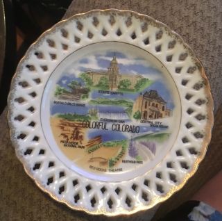 Vintage Colorado Travel Souvenir Mini Plate