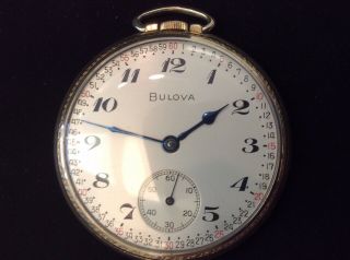 Mens Vintage Bulova Pocket Watch L9