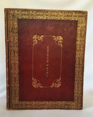 1840 Handwritten Manuscript Book Of Poems Philadelphia Sarah Hayhurst Quaker 2