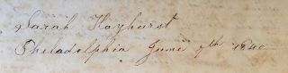 1840 Handwritten Manuscript Book Of Poems Philadelphia Sarah Hayhurst Quaker 3