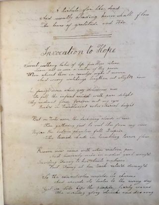 1840 Handwritten Manuscript Book Of Poems Philadelphia Sarah Hayhurst Quaker 5