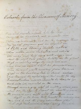 1840 Handwritten Manuscript Book Of Poems Philadelphia Sarah Hayhurst Quaker 6